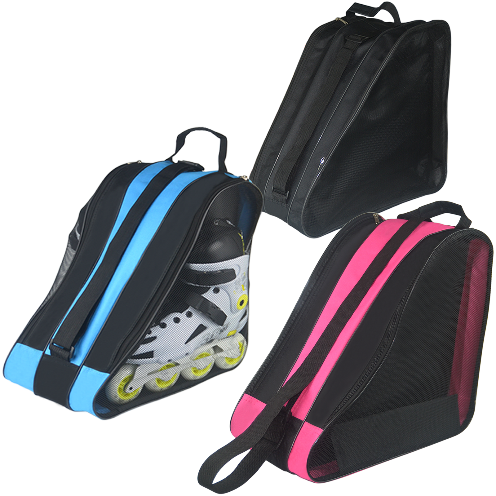 Roller Skate Bag, Adjustable Shoulder Strap Ice Skate Bags for Girls Boys and Most Adults, Large Capacity Skate Bag Fits Quad Skates, Inline Skate and Most Roller Skating Accessories