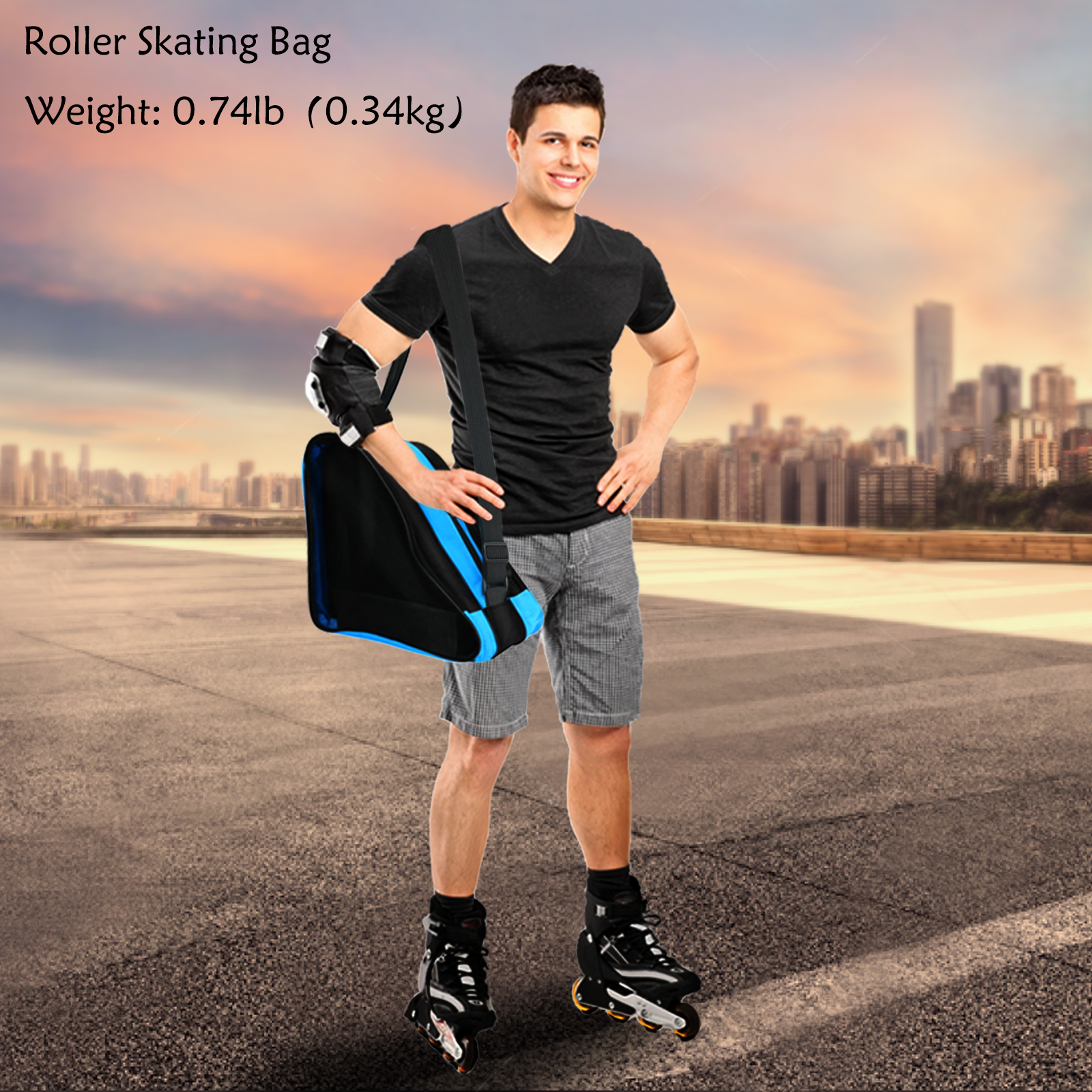Roller Skate Bag,Ice Skate Bags Breathable Skating Bag for Girls Boys and Most Adults, Large Capacity Skate Bag Fits Quad Skates, Inline Skate and Most Roller Skate Accessories